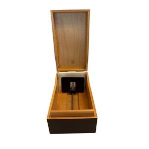PSI Napa Valley‎ Wooden Box Holder with Metal Stand for Cards or Photos Vintage